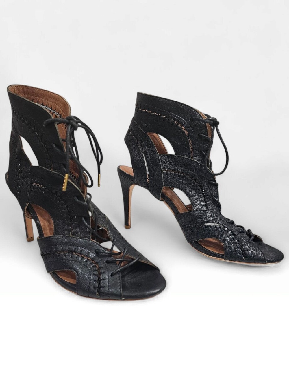 JOIE Remy Lace Up Gladiator Cutouts Sandals Stiletto Heels 40/10